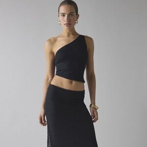 UO Harlow Lace Asymmetrical One-Shoulder rop Top